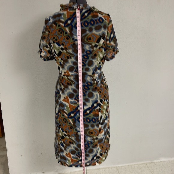 Fully Lined Mock Wrap-Front Chiffon Dress - Picture 4 of 13